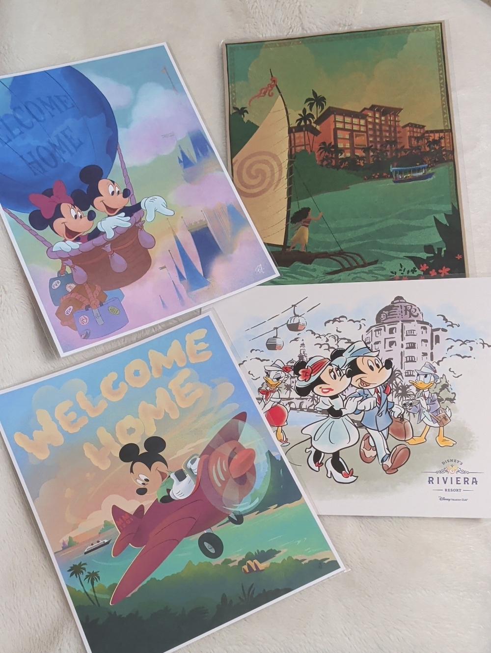 Disney Vacation Club Mickey & Minnie Art Prints – Set Of 4
